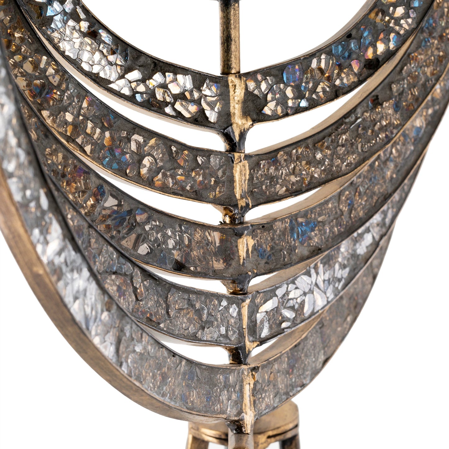 005 SI-1876728 | Closeup | Astrid - 25298 by Surya in metallic bronze, metallic gold and powder coatedlacquered. Made from glass, metal in a eclectic & global style.