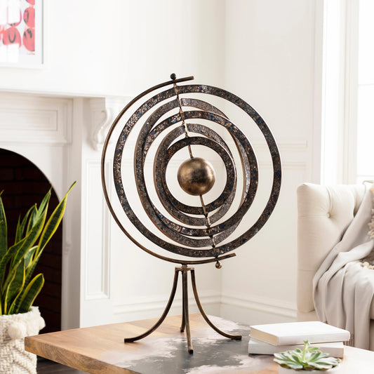 Astrid - 25298 by Surya in metallic bronze, metallic gold and powder coatedlacquered. Made from glass, metal in a eclectic & global style.