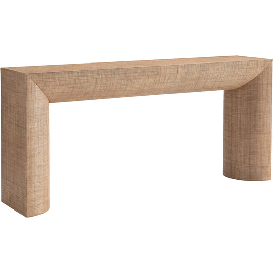 Loft Brasea Woven Console Table by Bernhardt in brown. Made from unique in a unique style.