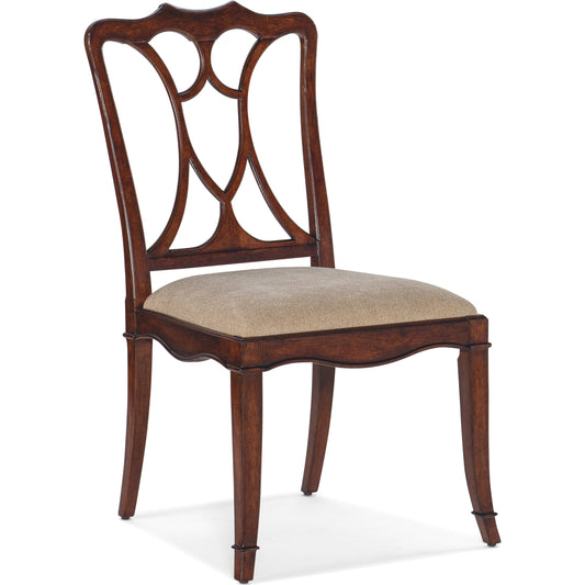 Charleston Upholstered Seat Side Chair (Set of 2) by Hooker Furniture in sand. Made from fabric in a traditional style.