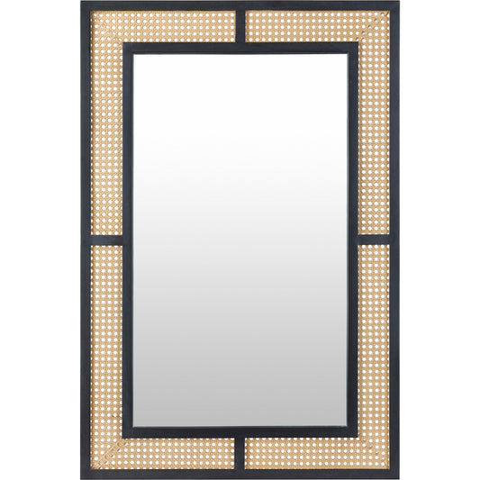 Anassa Mirror - 32890 by Surya in frame: black and matte. Made from frame: metal, substrate: manufactured wood in a modern style.