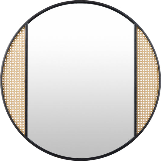 Anassa Mirror - 32892 by Surya in frame: black and matte. Made from frame: metal, substrate: manufactured wood in a modern style.