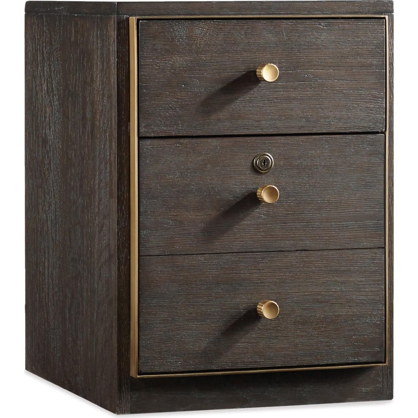 000 SI-1748787 | Primary Silo | Curata Mobile File Cabinet by Hooker Furniture in midnight brown. Made from white oak veneers, metal in a modern style.
