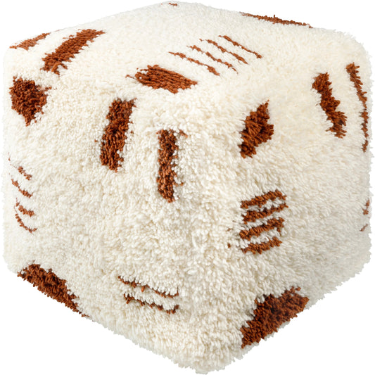 Aksel Pouf by Surya. Made from top: 80% wool, 20% cotton, bottom: 100% cotton, fill: 100% polybeads in a modern style.