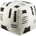 Aksel Pouf by Surya. Made from top: 80% wool, 20% cotton, bottom: 100% cotton, fill: 100% polybeads in a modern style.