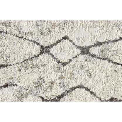 Kano Transitional Diamond Rug - 3872F by Feizy in ivory, gray, taupe. Made from polypropylene, polyester in a unique style.