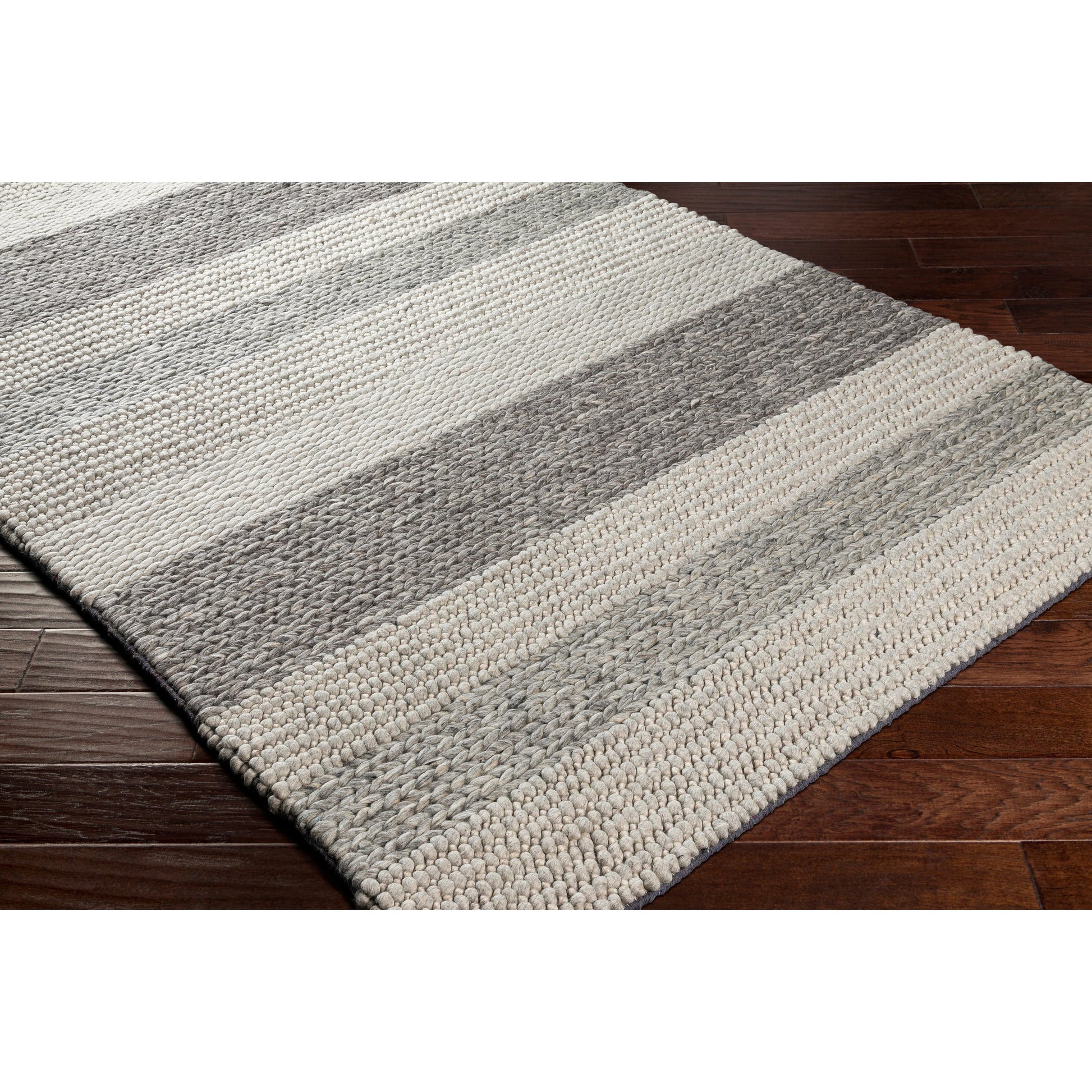Asos ASS-2300 Rug by Surya in charcoal, medium gray, light gray. Made from 80% wool, 20% cotton in a unique style.