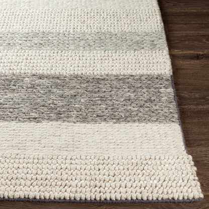 Asos ASS-2300 Rug by Surya in charcoal, medium gray, light gray. Made from 80% wool, 20% cotton in a unique style.