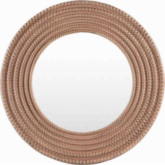 Aishwarya Mirror by Surya in frame: brown and hand finished,carved. Made from frame: resin in a modern style.