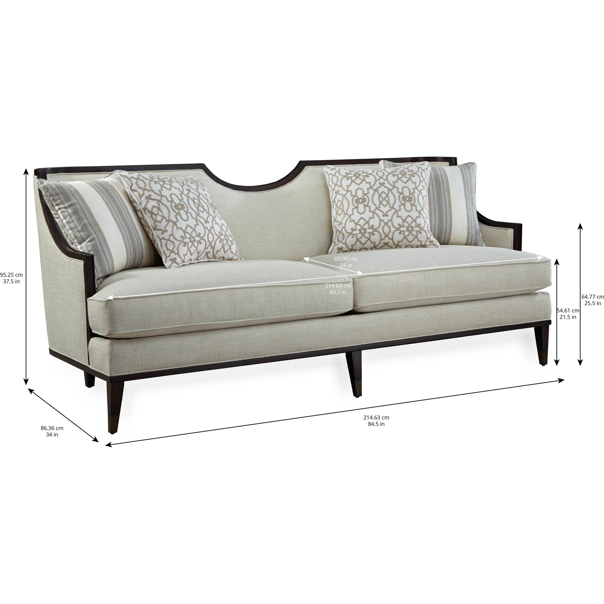 Harper Ivory Sofa by A.R.T. Furniture in ivory and mink. Made from fabric in a transitional style.