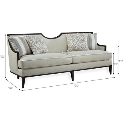 Harper Ivory Sofa by A.R.T. Furniture in ivory and mink. Made from fabric in a transitional style.