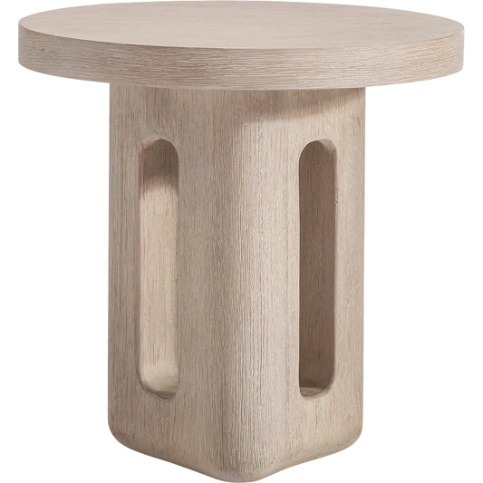 Lucerne Side Table by Bernhardt in natural. Made from wood, resin in a unique style.