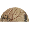 Mustard, Brown, Beige, Dark Brown, Medium Brown / 2' x 4' Hearth