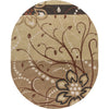 Mustard, Brown, Beige, Dark Brown, Medium Brown / 8' x 10' Oval