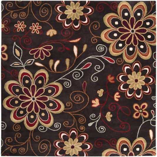 Athena Rug - 1167 by Surya in dark brown, burgandy, brown, camel, olive, mustard. Made from 100% wool in a unique style.