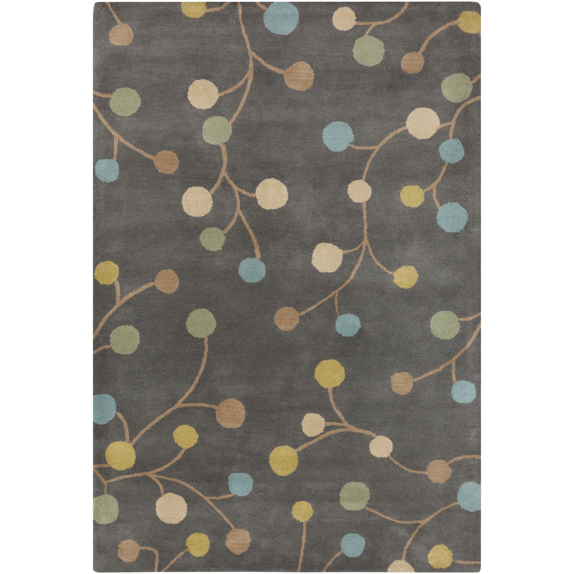 Athena ATH-5107 Rug by Surya in taupe, aqua, light brown. Made from 100% wool in a unique style.