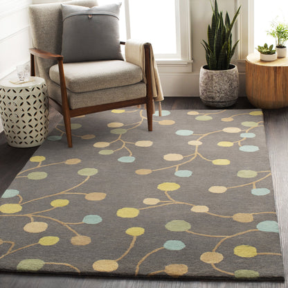 Athena ATH-5107 Rug by Surya in taupe, aqua, light brown. Made from 100% wool in a unique style.