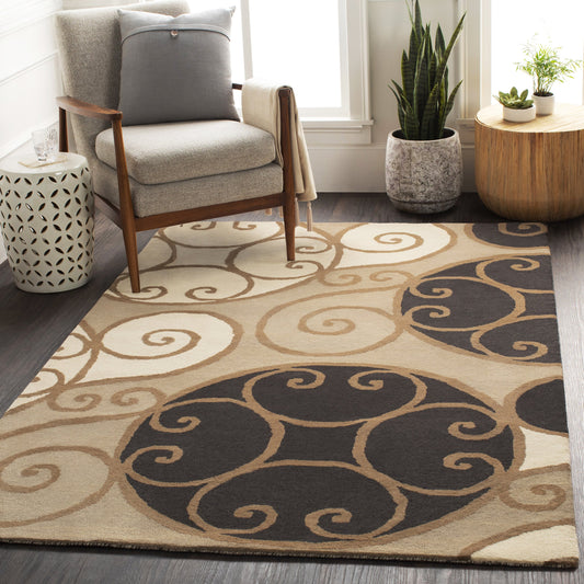 Athena Rug - 1170 by Surya in brindle, parchment. Made from 100% wool in a unique style.