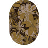 Medium Brown, Mustard, Dark Brown, Gray, Light Gray, Light Brown / 9'9" Round
