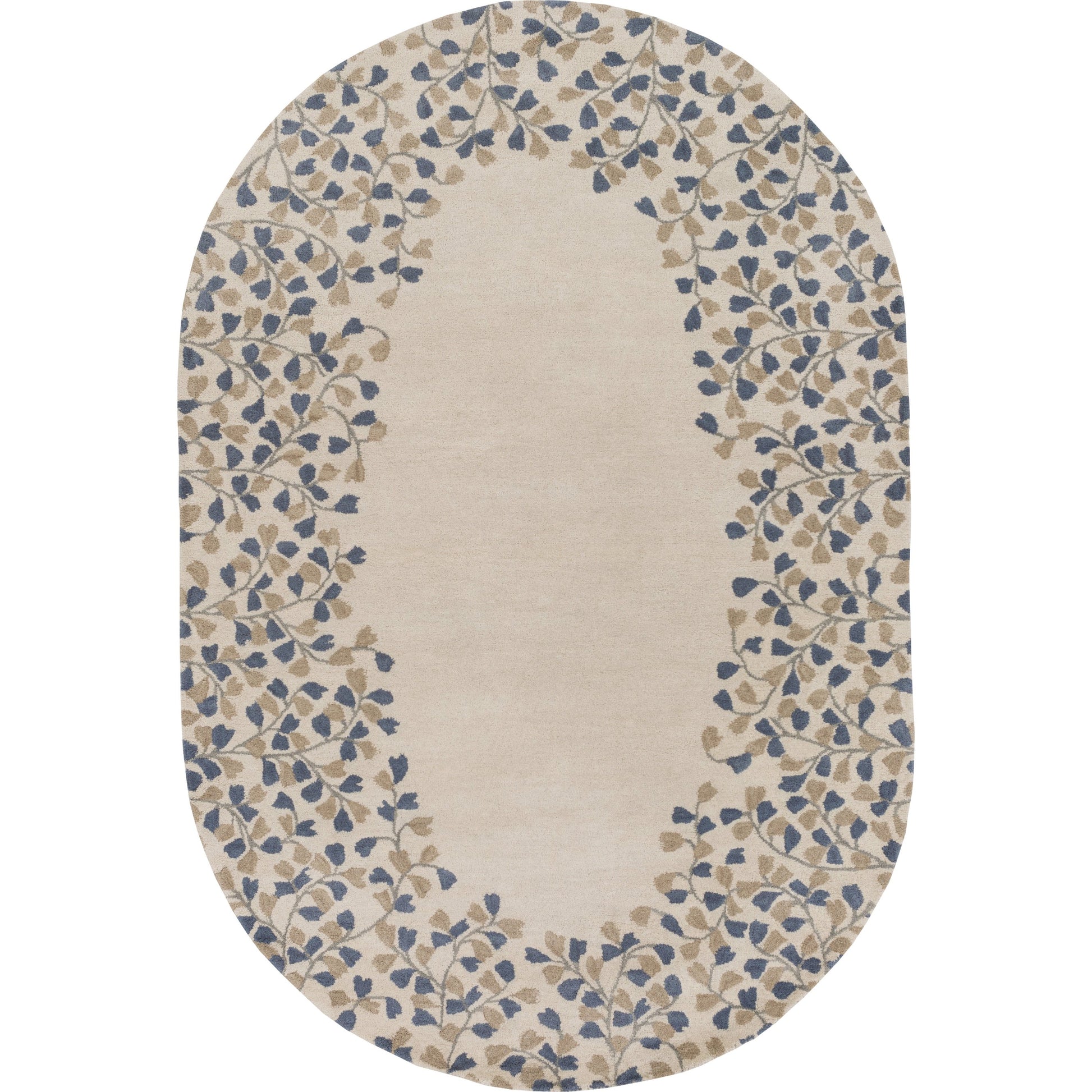 Athena ATH-5117 Rug by Surya in beige, medium brown, charcoal, denim. Made from 100% wool in a unique style.