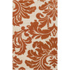 Burnt Orange, Ivory / 6' Square