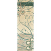 Medium Green, Teal, Sage, Tan, Ivory / 2'6" x 8'