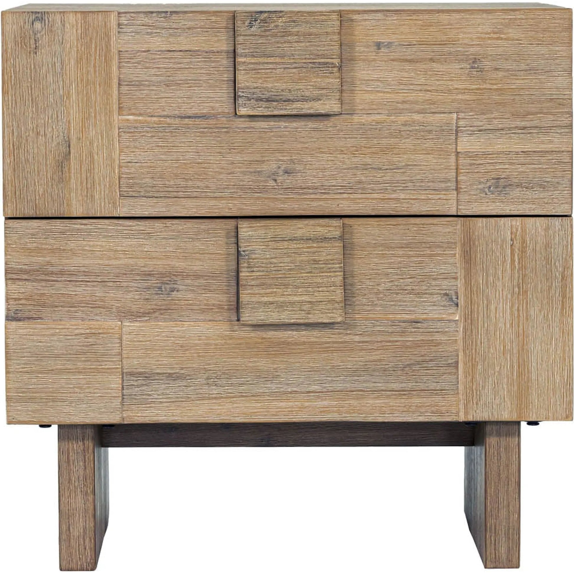 Atlantis Nightstand by LH Imports in grey and light taupe - brushed. Made from solid acacia, acacia veneer, mdf in a transitional style.