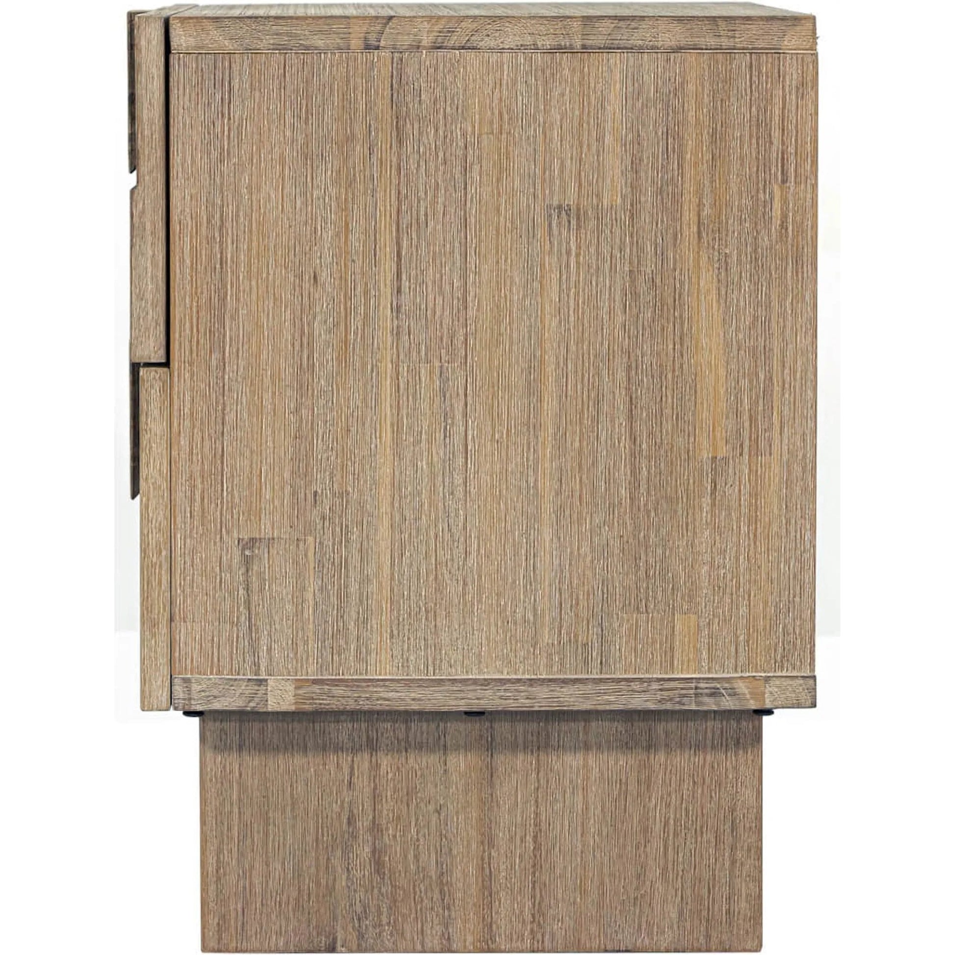 Atlantis Nightstand by LH Imports in grey and light taupe - brushed. Made from solid acacia, acacia veneer, mdf in a transitional style.