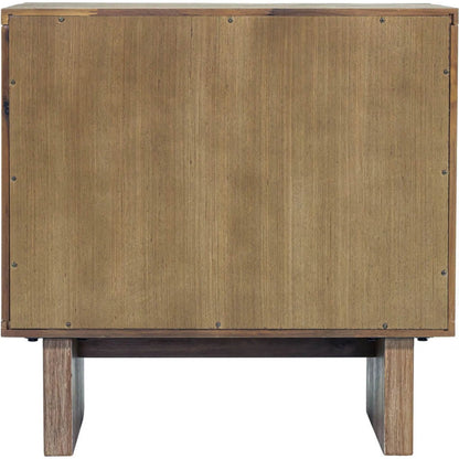 Atlantis Nightstand by LH Imports in grey and light taupe - brushed. Made from solid acacia, acacia veneer, mdf in a transitional style.