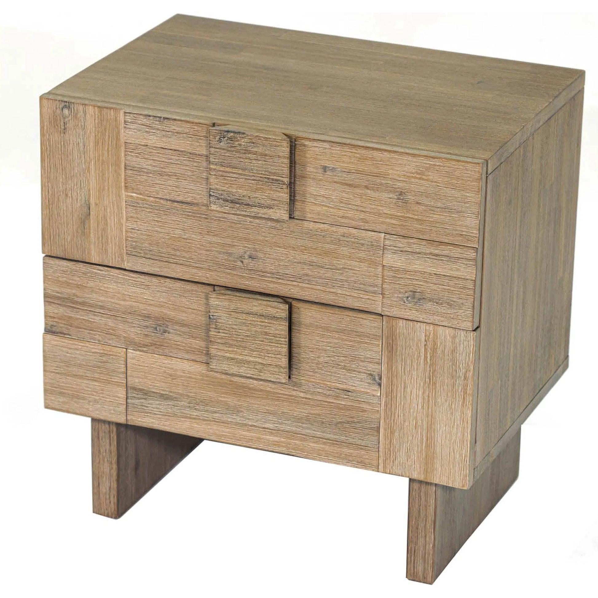 Atlantis Nightstand by LH Imports in grey and light taupe - brushed. Made from solid acacia, acacia veneer, mdf in a transitional style.
