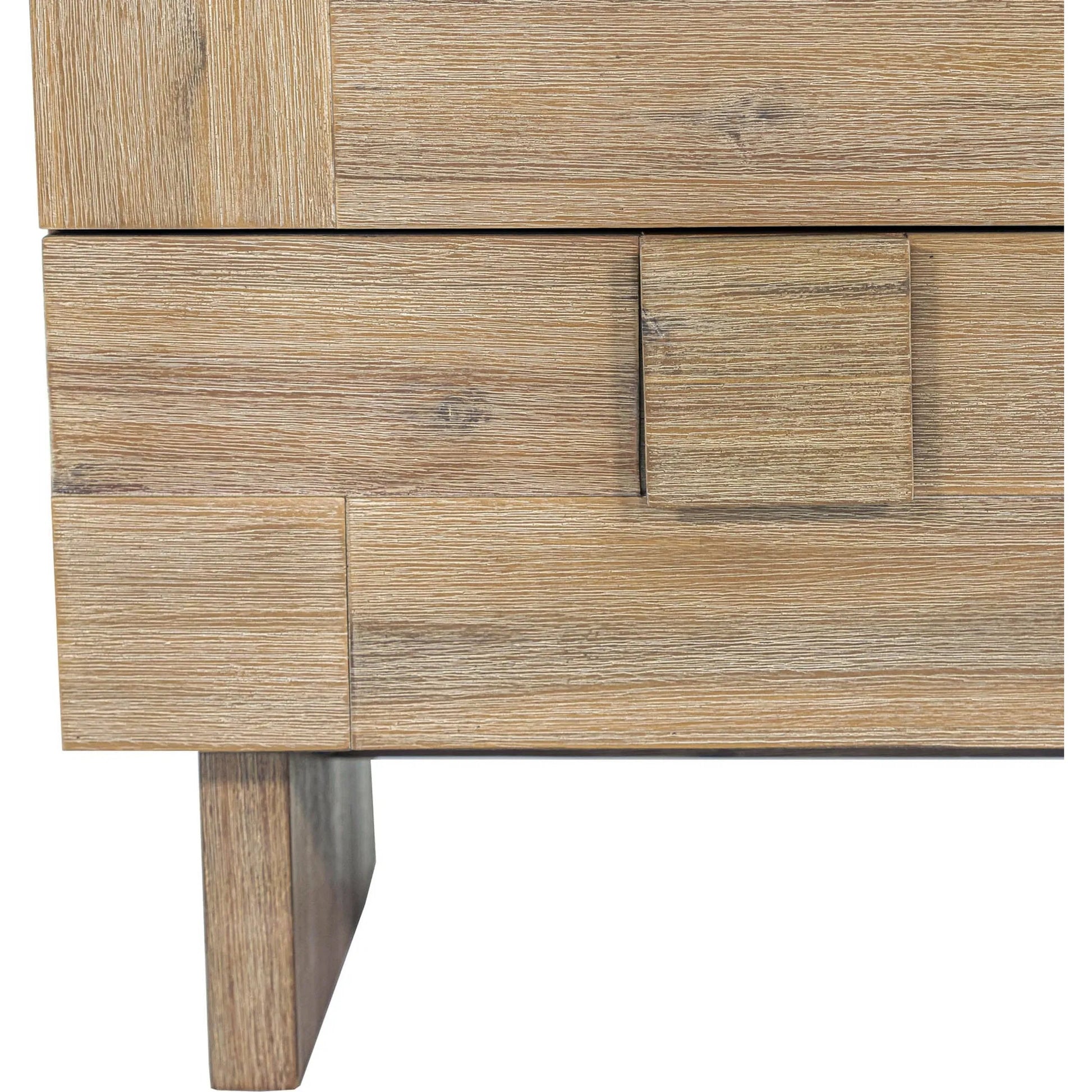 Atlantis Nightstand by LH Imports in grey and light taupe - brushed. Made from solid acacia, acacia veneer, mdf in a transitional style.
