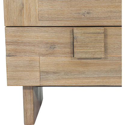 Atlantis Nightstand by LH Imports in grey and light taupe - brushed. Made from solid acacia, acacia veneer, mdf in a transitional style.