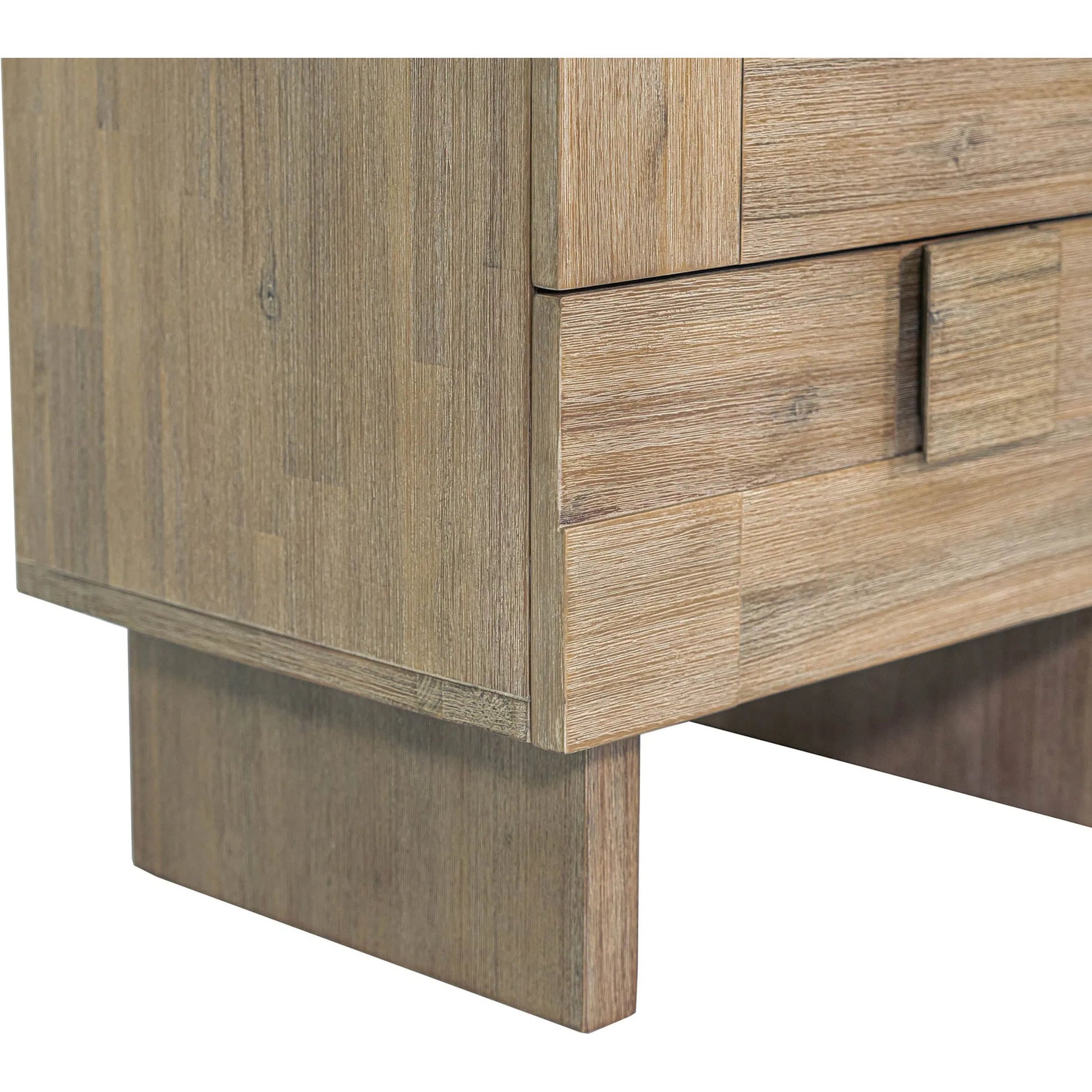 Atlantis Nightstand by LH Imports in grey and light taupe - brushed. Made from solid acacia, acacia veneer, mdf in a transitional style.
