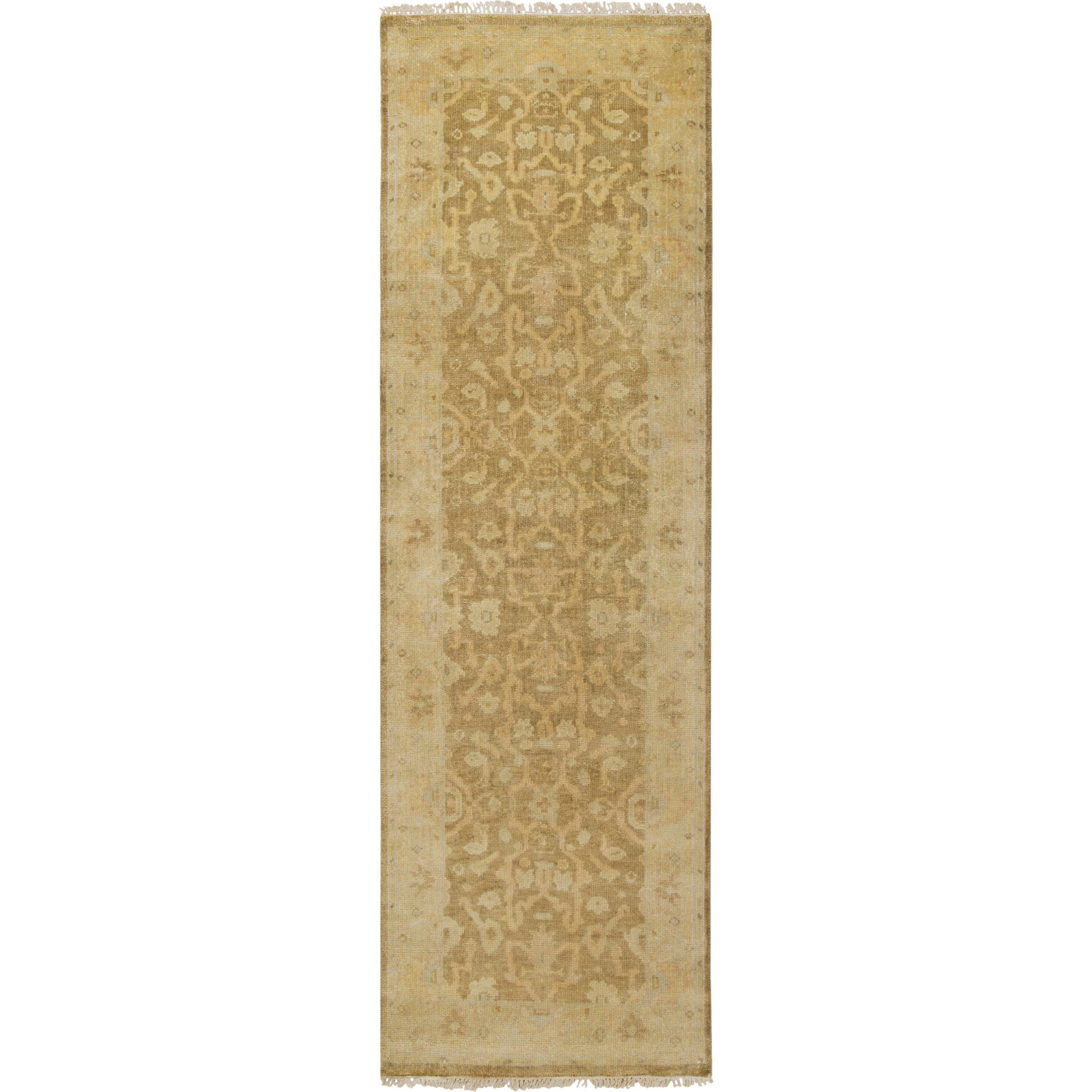 Antique Rug - 1149 by Surya in mustard, tan, dusty pink, slate. Made from 100% new zealand wool in a unique style.