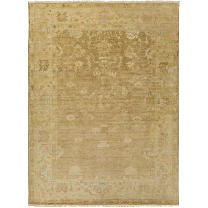 Antique Rug - 1149 by Surya in mustard, tan, dusty pink, slate. Made from 100% new zealand wool in a unique style.