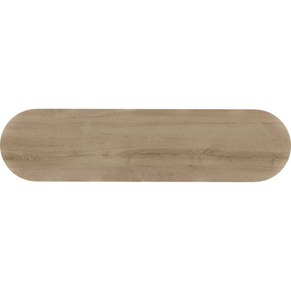 Garrison Console Table by A.R.T. Furniture in washed oak, emory white. Made from parawood solids with ash embossing, white oak veneers, resin in a modern style.