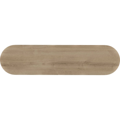 Garrison Console Table by A.R.T. Furniture in washed oak, emory white. Made from parawood solids with ash embossing, white oak veneers, resin in a modern style.