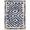 Dark Blue, Light Beige / 2' x 3'