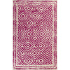 Fuchsia, Light Beige / 2' x 3'