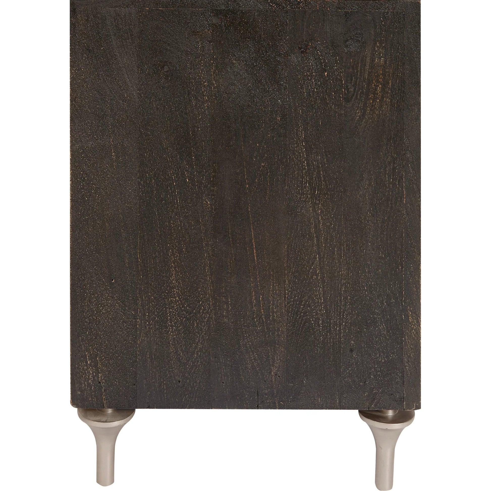 4-Door Entertainment Console by Pulaski Furniture in black, ocean blue. Made from mango veneers in a unique style.