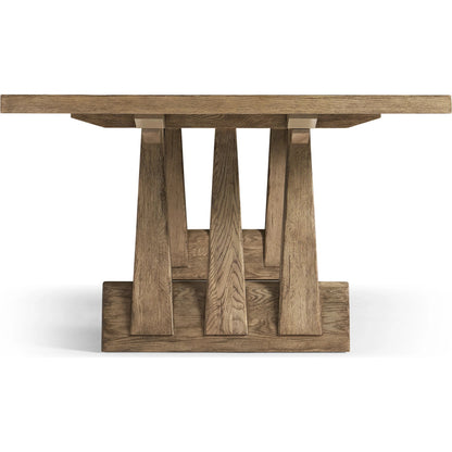 Echo Canyon Rectangular Dining Table 96" by Jonathan Charles in faded oak. Made from main oak veneer in a unique style.