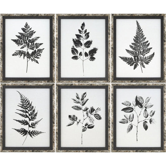 Auden Framed Art (Set of 6) by Livabliss in charcoal and matte. Made from canvas, polystyrene in a unique style.