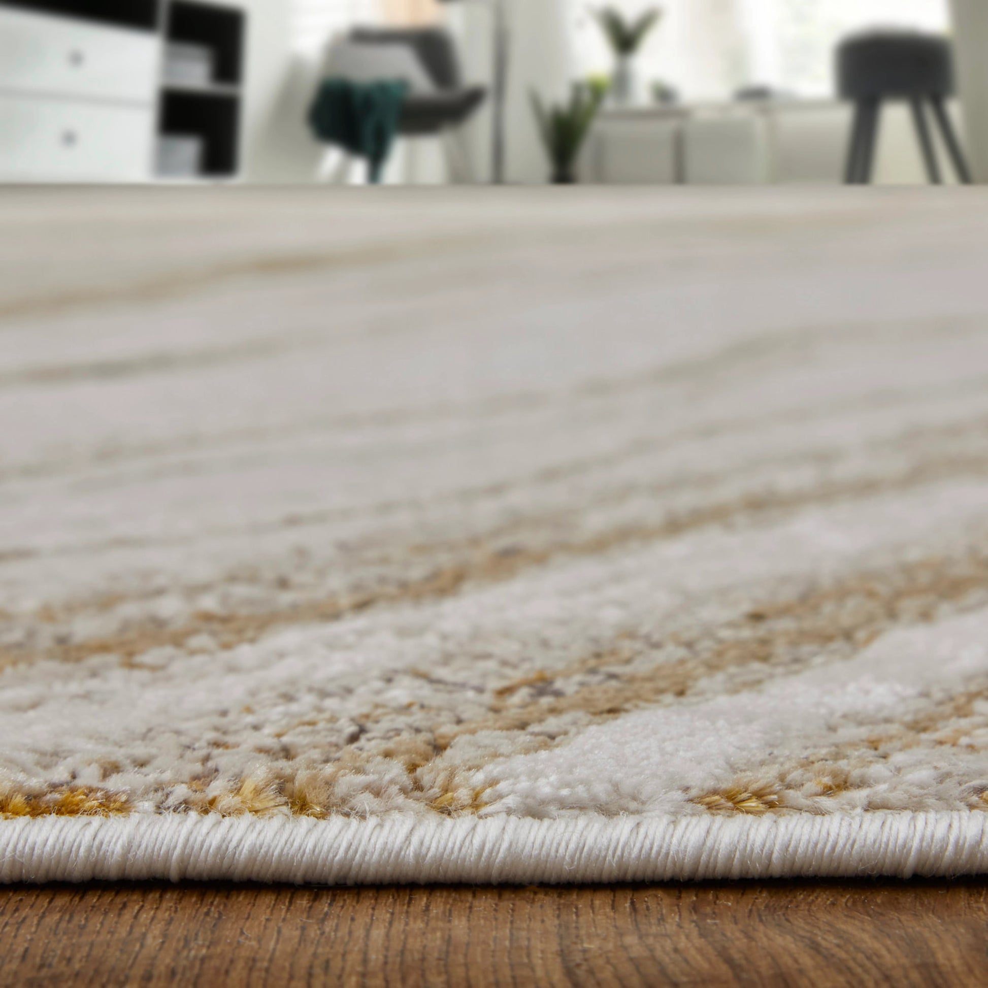 Aura Rug - 39LLF by Feizy in ivory, taupe, gold. Made from polyester, polypropylene in a unique style.