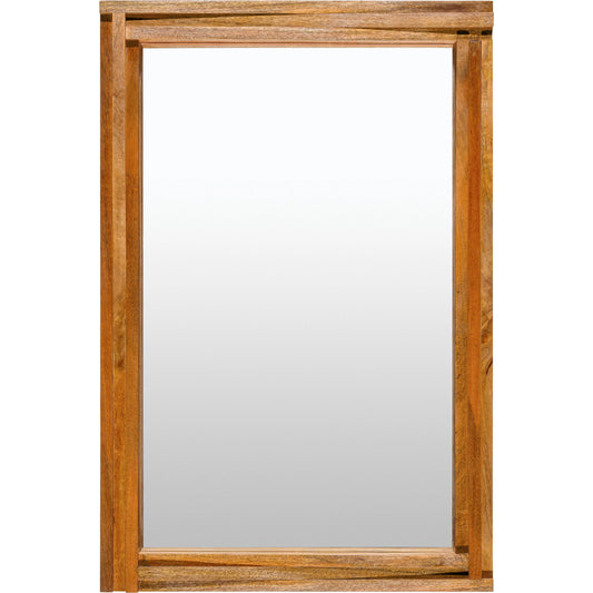 Auckland Accent Mirror by Surya in frame: brown and hand finished. Made from mango wood in a modern style.