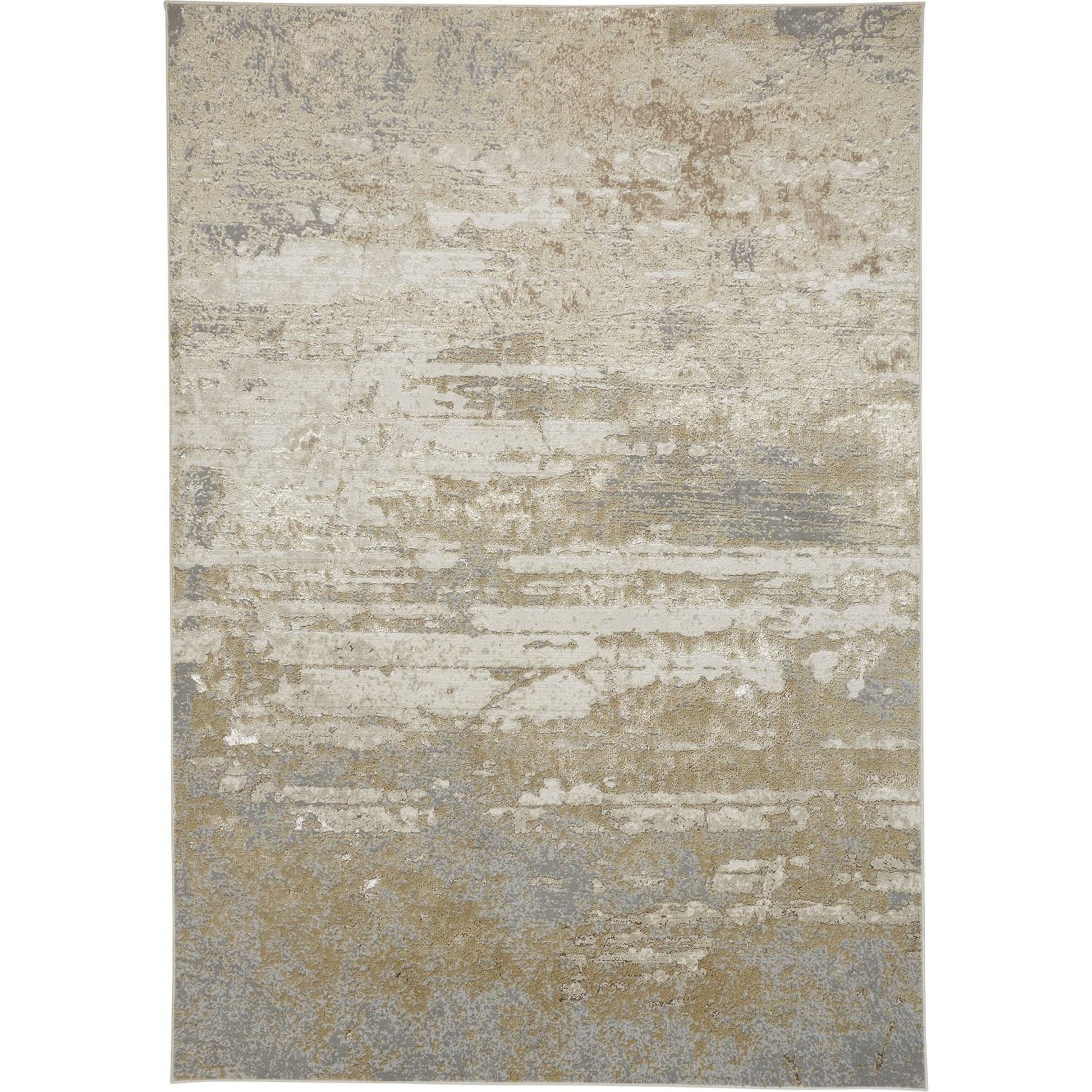 Aura Rug - 3567F by Feizy in ivory, gold, gray. Made from polyester, polypropylene in a unique style.