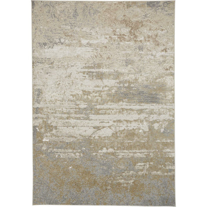 Aura Rug - 3567F by Feizy in ivory, gold, gray. Made from polyester, polypropylene in a unique style.