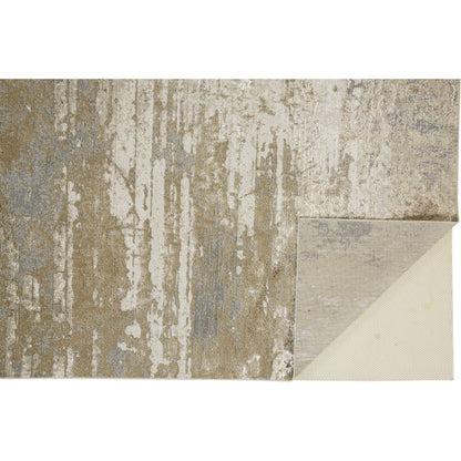 Aura Rug - 3567F by Feizy in ivory, gold, gray. Made from polyester, polypropylene in a unique style.