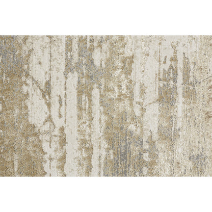 Aura Rug - 3567F by Feizy in ivory, gold, gray. Made from polyester, polypropylene in a unique style.