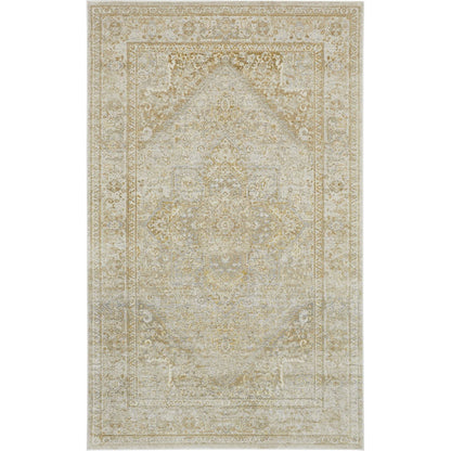 Aura Oriental Rug - 3734F by Feizy in ivory, gold. Made from polyester, polypropylene in a unique style.
