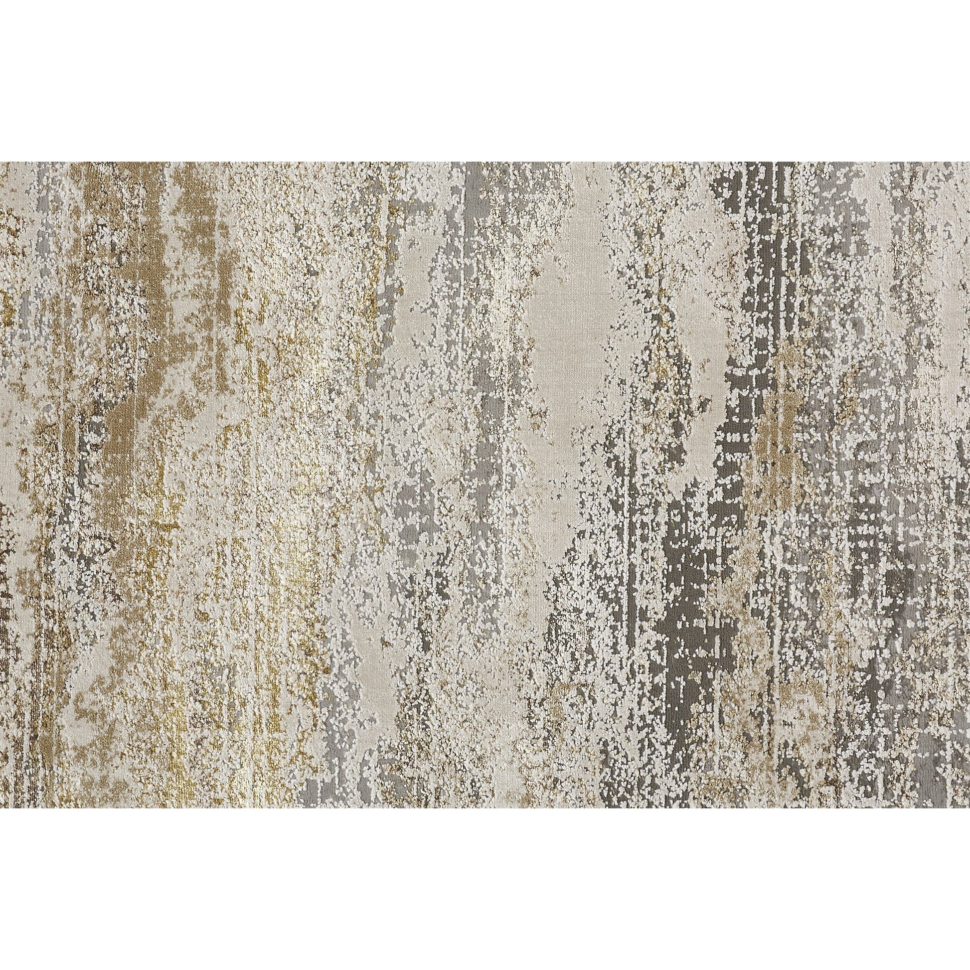 Aura Rug - 3735F by Feizy in gold, gray, ivory. Made from polyester, polypropylene in a unique style.